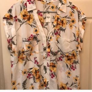 NWT Express zipper front shirt
